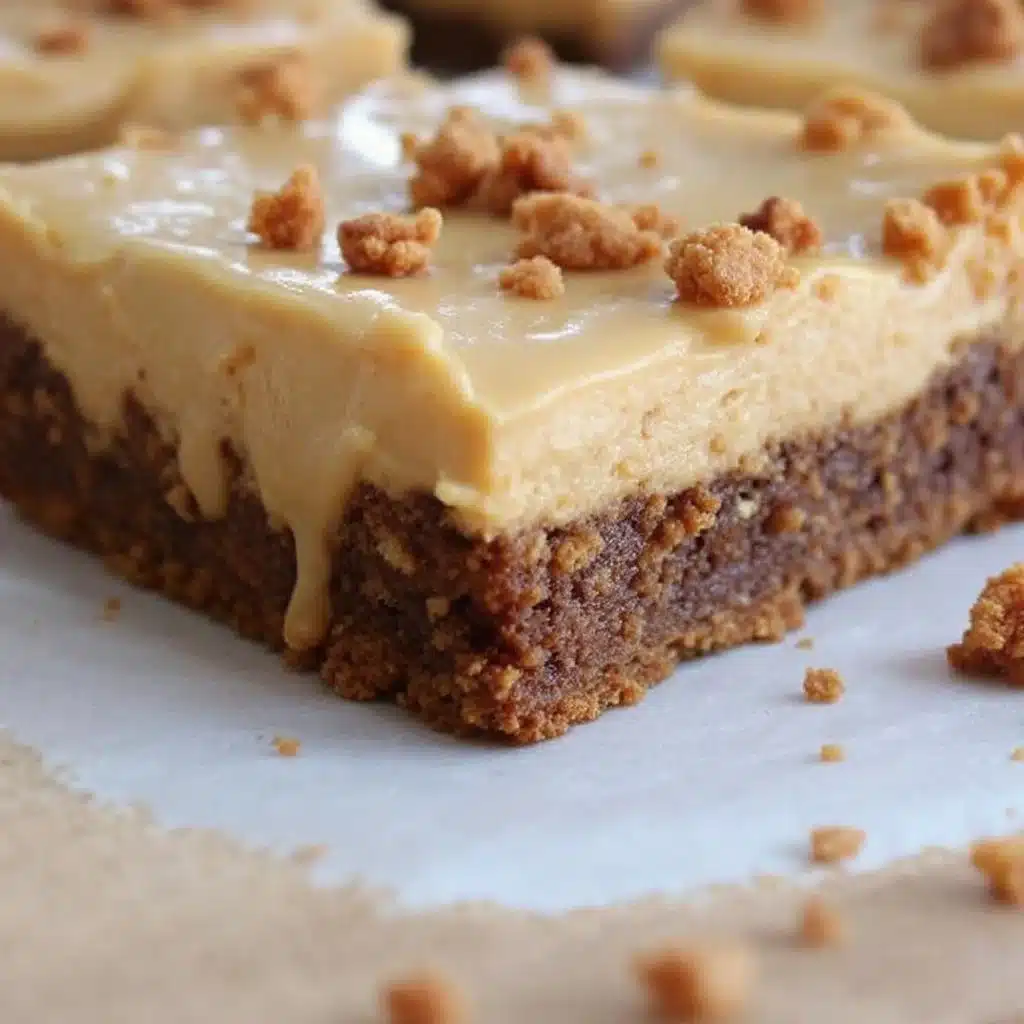 creamy Biscoff pumpkin cheesecake bars - featured image