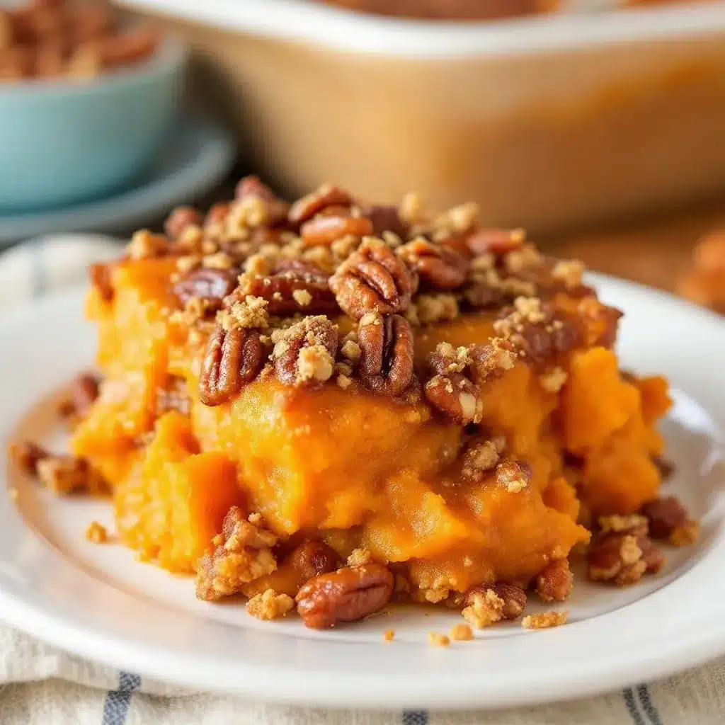 creamy brown sugar pecan sweet potato casserole preparation steps