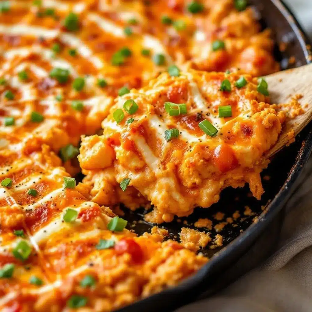 creamy buffalo chicken dip skillet - featured image