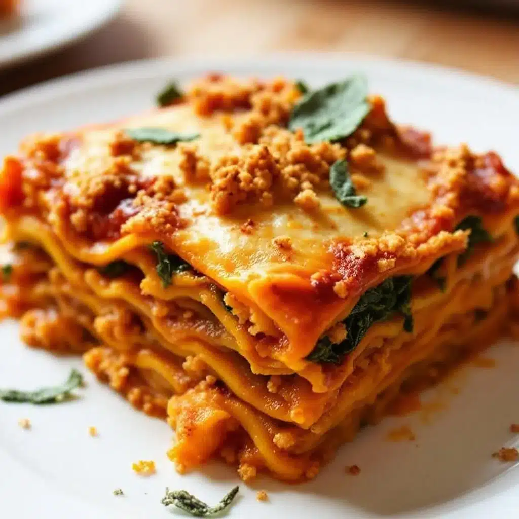 creamy butternut squash lasagna with crispy sage - featured image