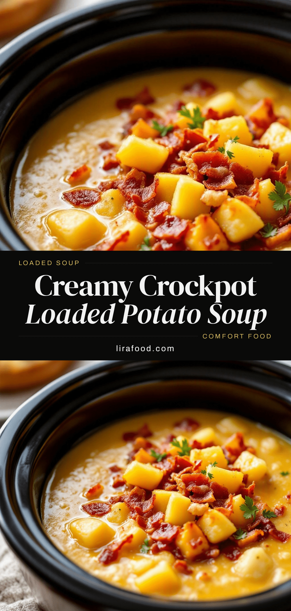 creamy crockpot loaded baked potato soup recipe
