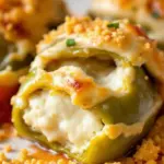 creamy mummy stuffed peppers - featured image