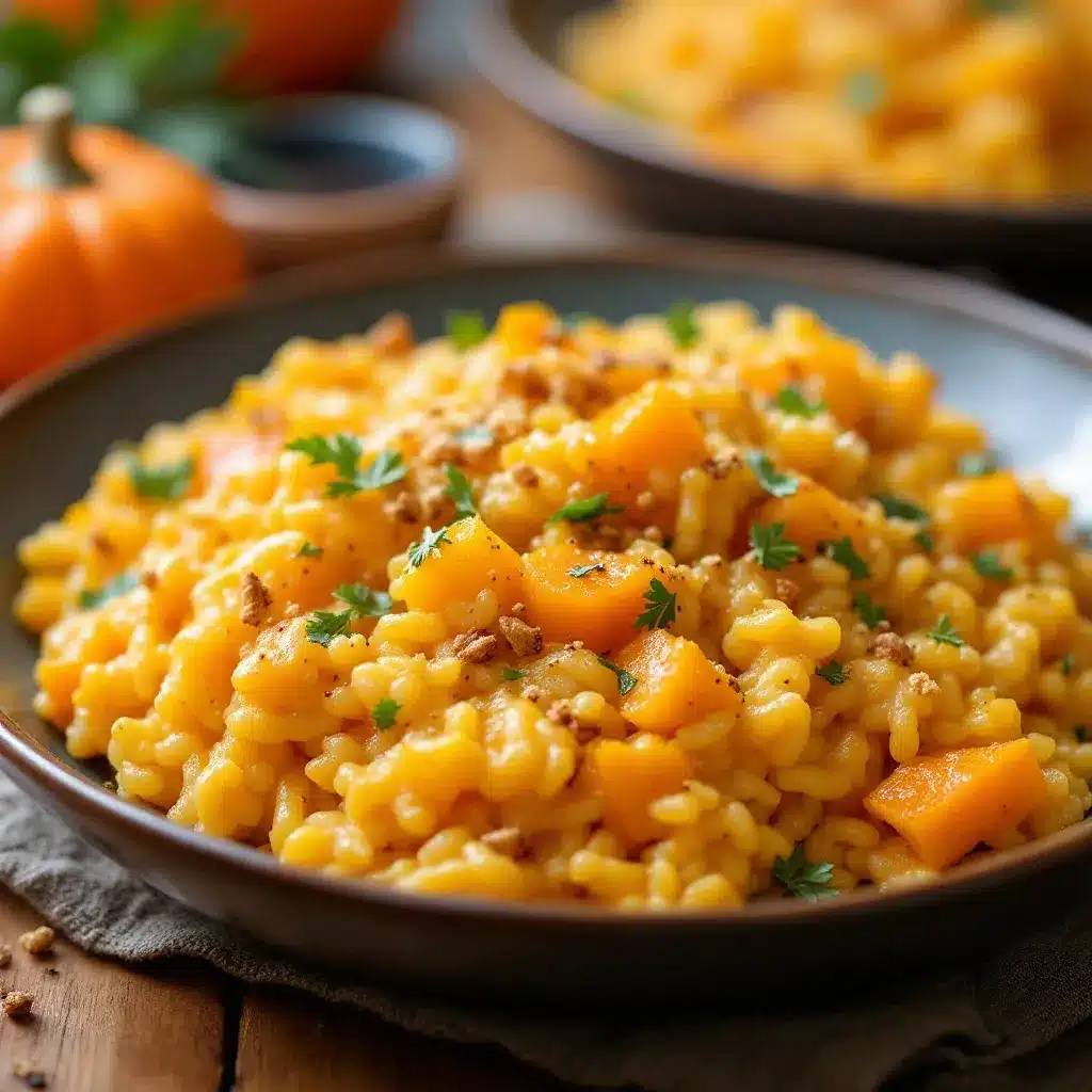 creamy non-traditional butternut squash risotto preparation steps