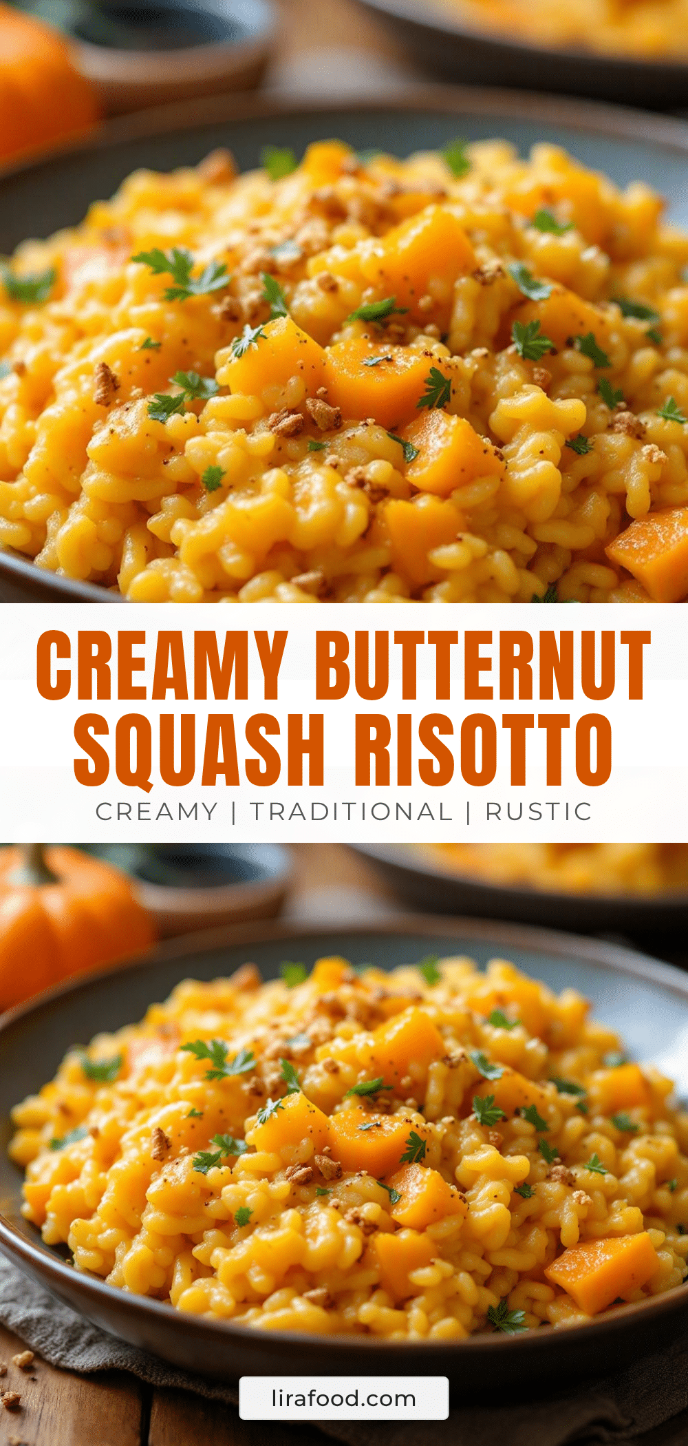 creamy non-traditional butternut squash risotto recipe