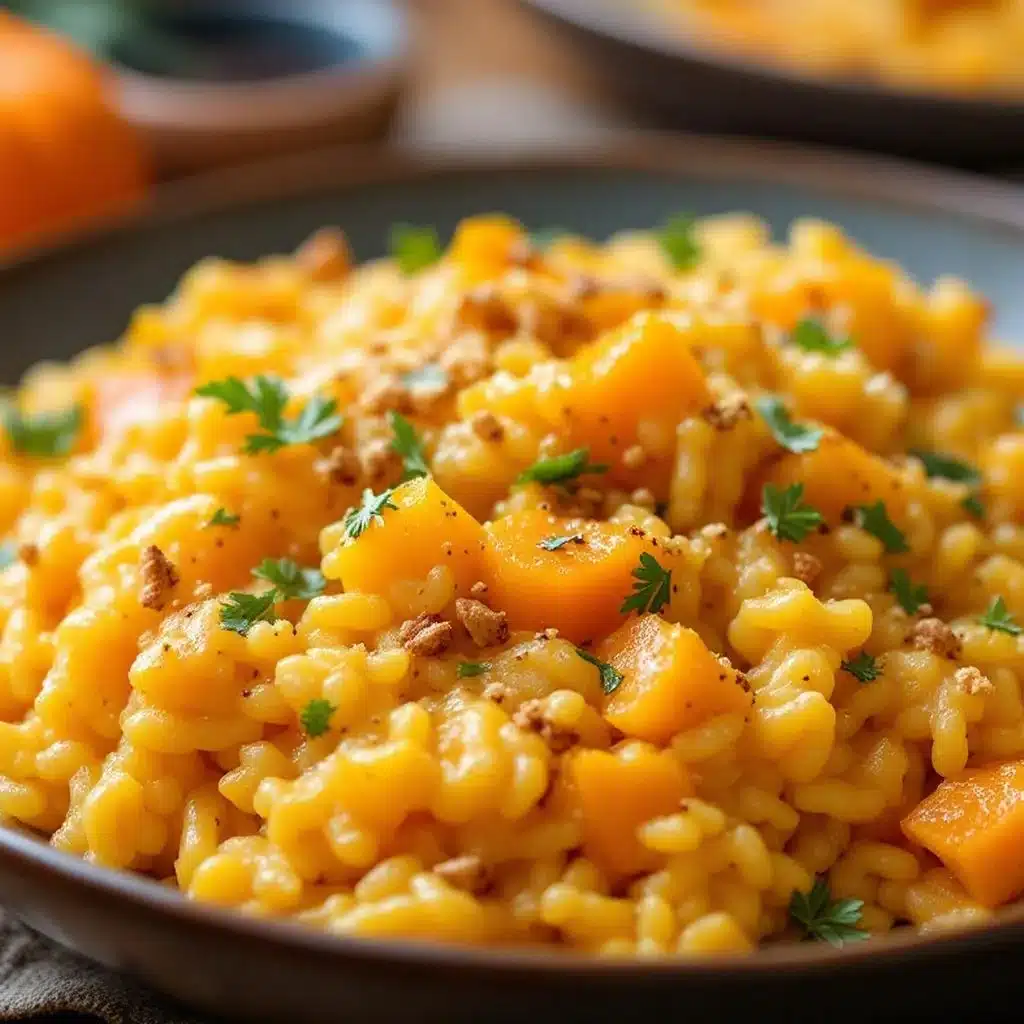 creamy non-traditional butternut squash risotto - featured image