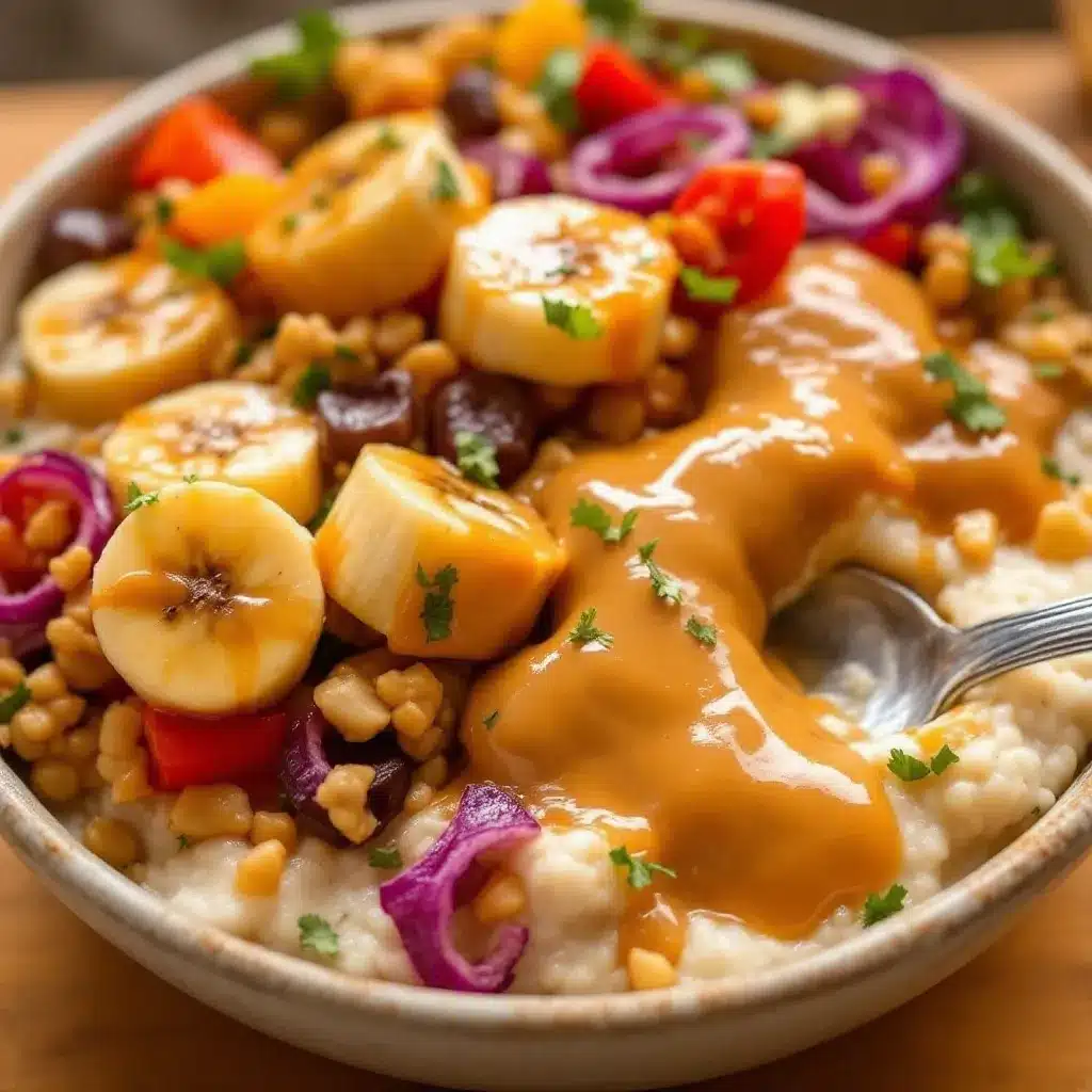 creamy peanut butter banana overnight oats preparation steps
