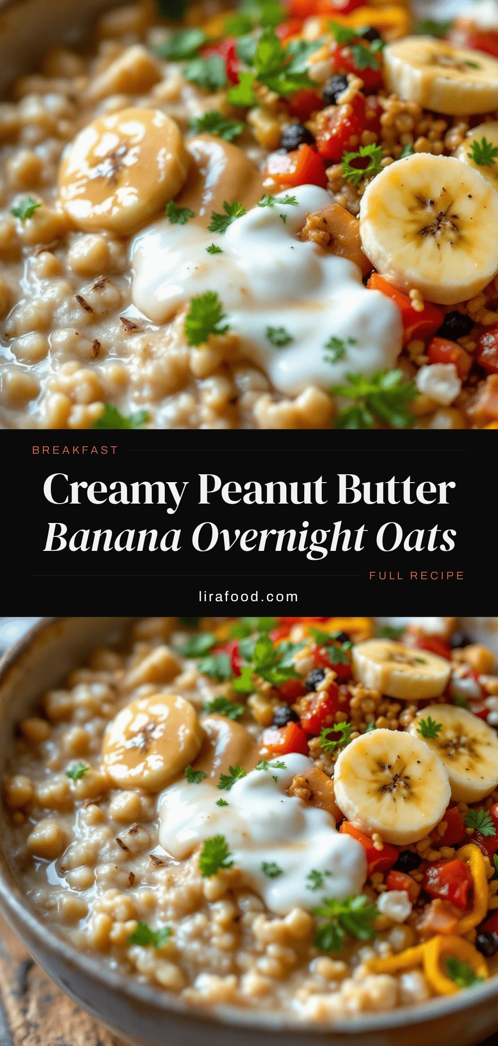 creamy peanut butter banana overnight oats recipe