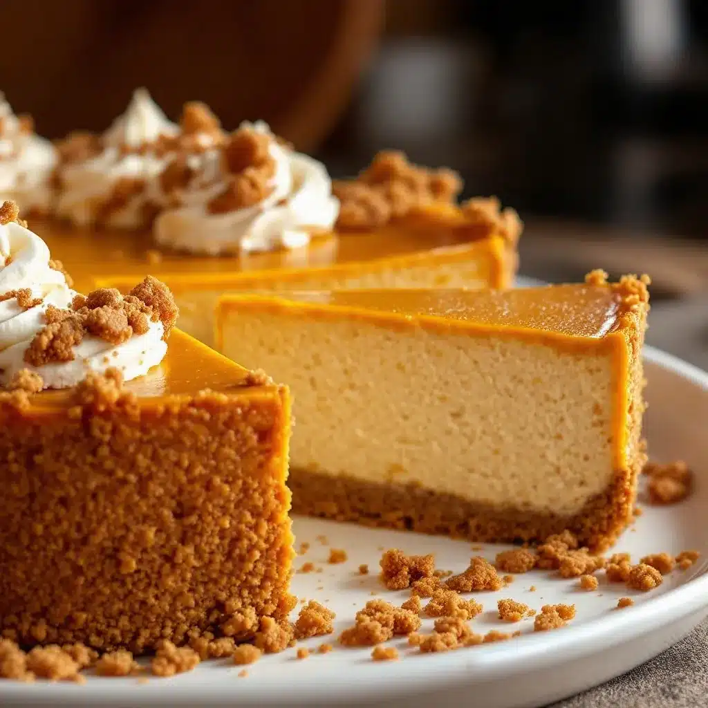 creamy pumpkin spice cheesecake with gingersnap crust preparation steps