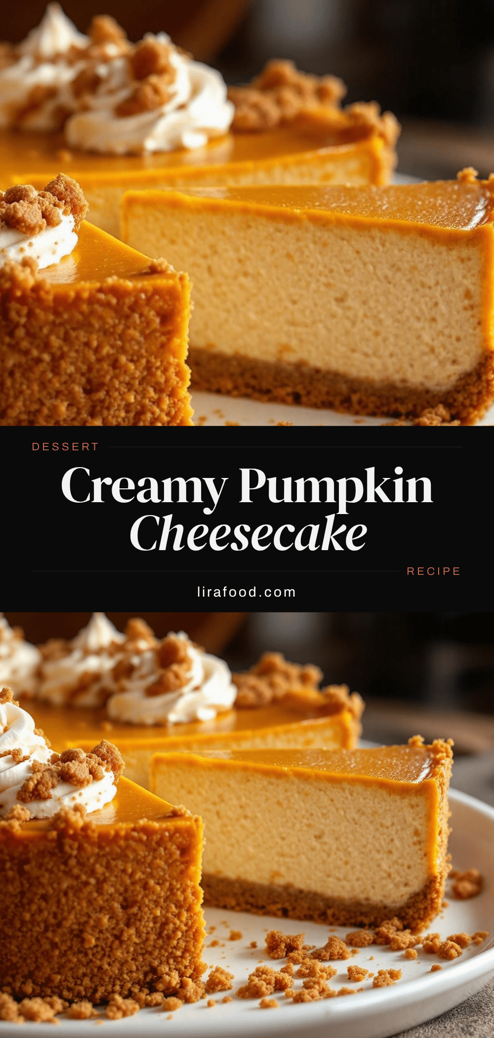 creamy pumpkin spice cheesecake with gingersnap crust recipe