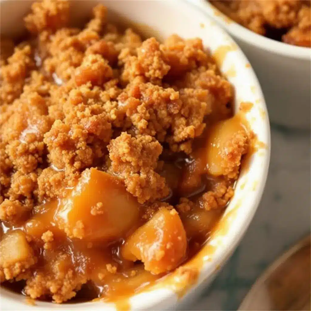 creamy salted caramel apple crisp preparation steps