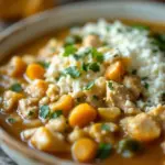 creamy white chicken chili with poblano - featured image