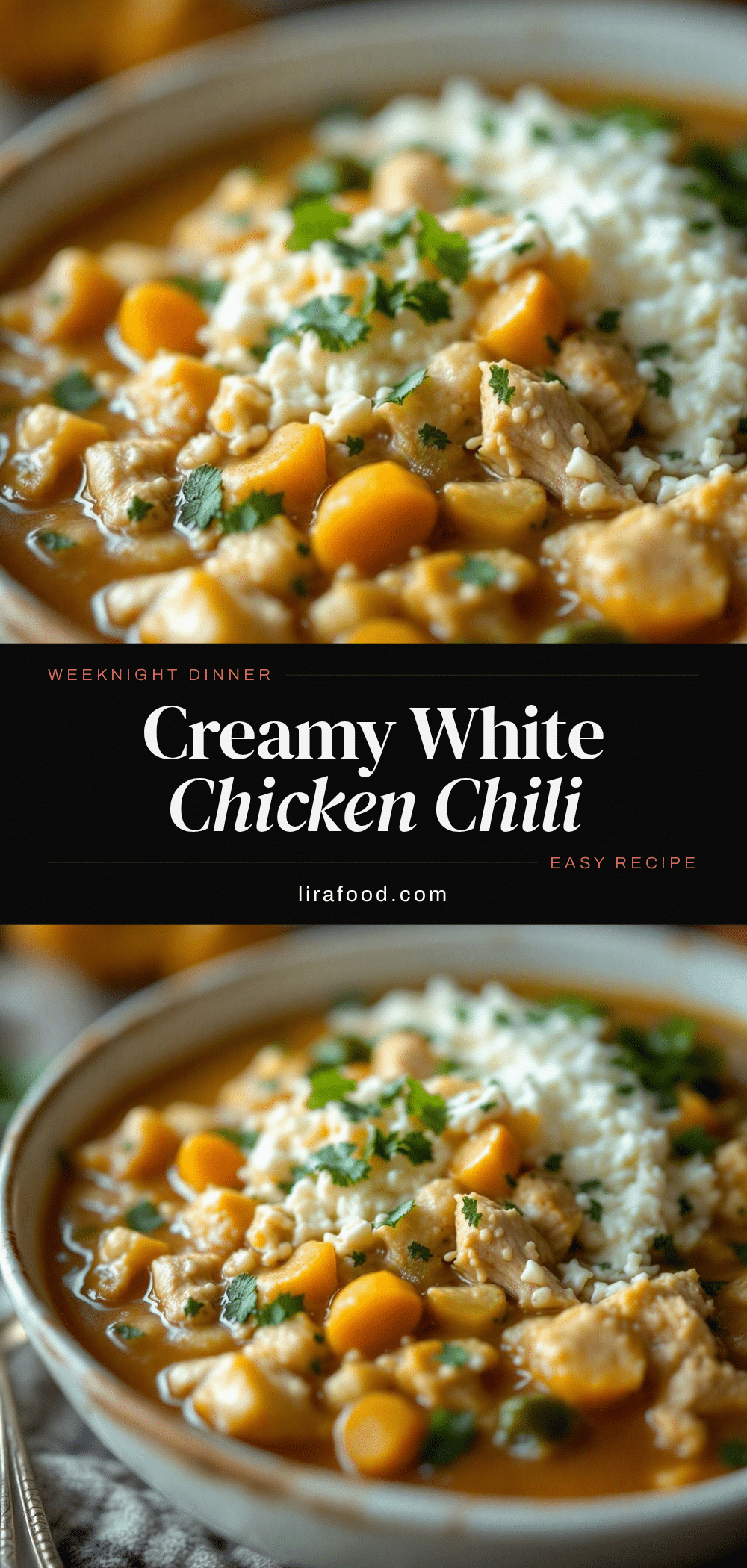 creamy white chicken chili with poblano recipe