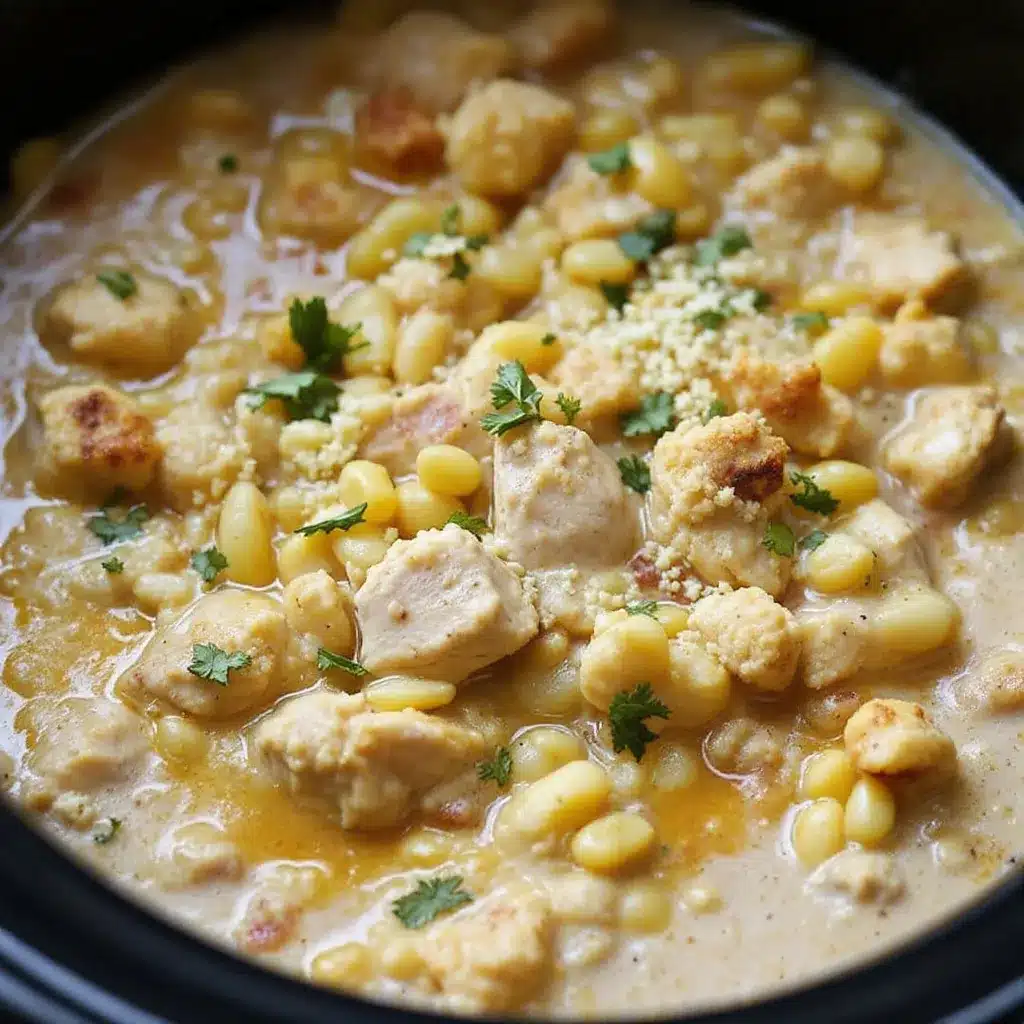 creamy white chicken chili with roasted poblano preparation steps