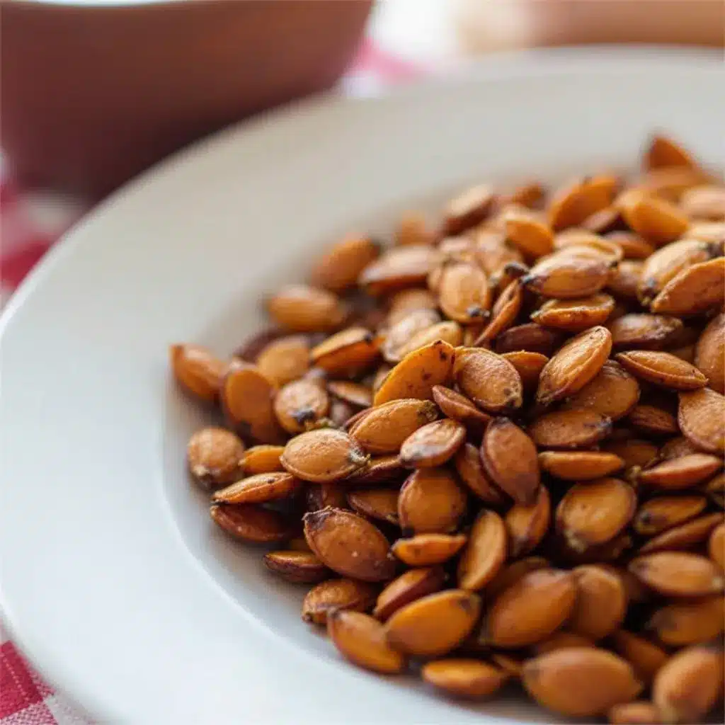 Crispy Air Fryer Cinnamon Sugar Pumpkin Seeds preparation steps