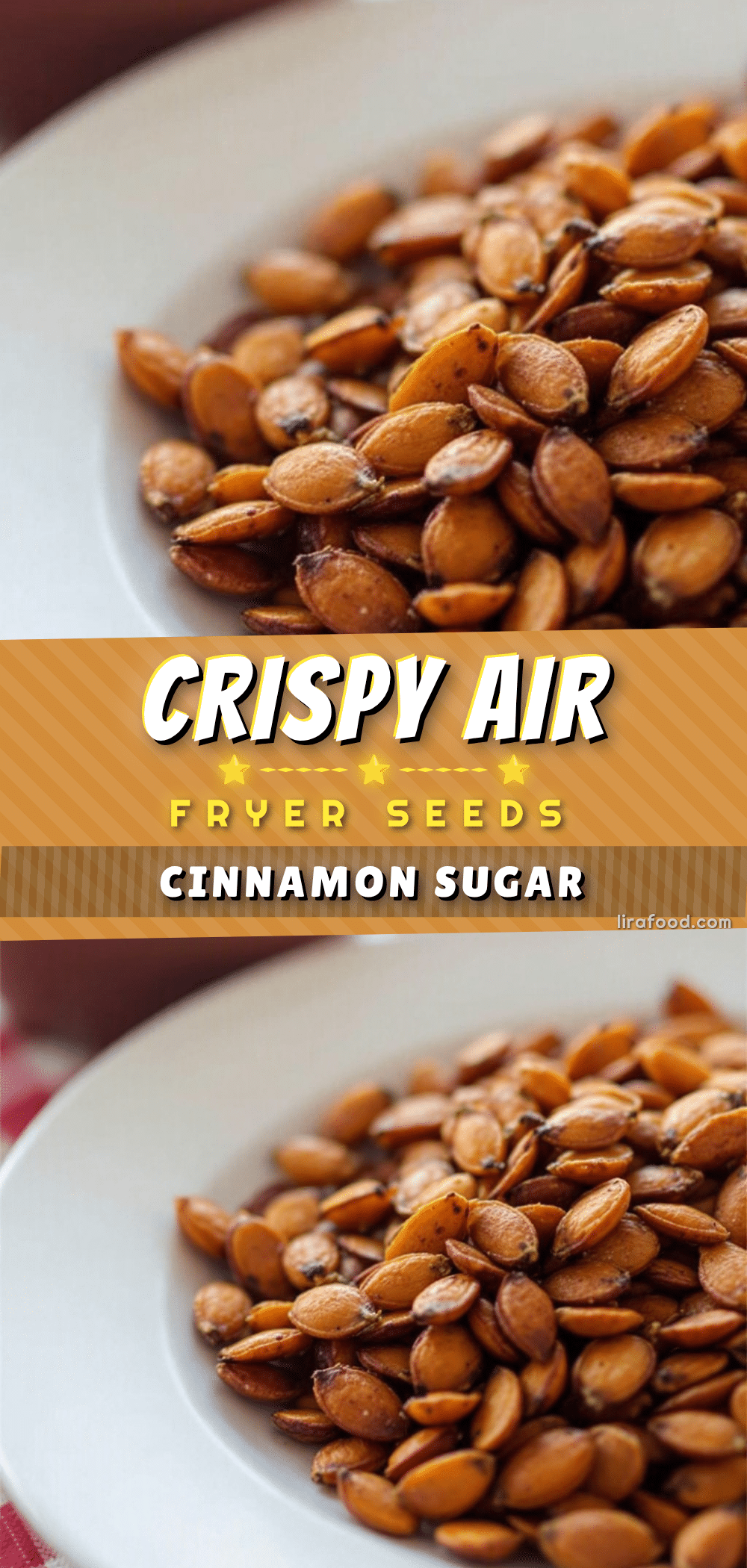 Crispy Air Fryer Cinnamon Sugar Pumpkin Seeds recipe