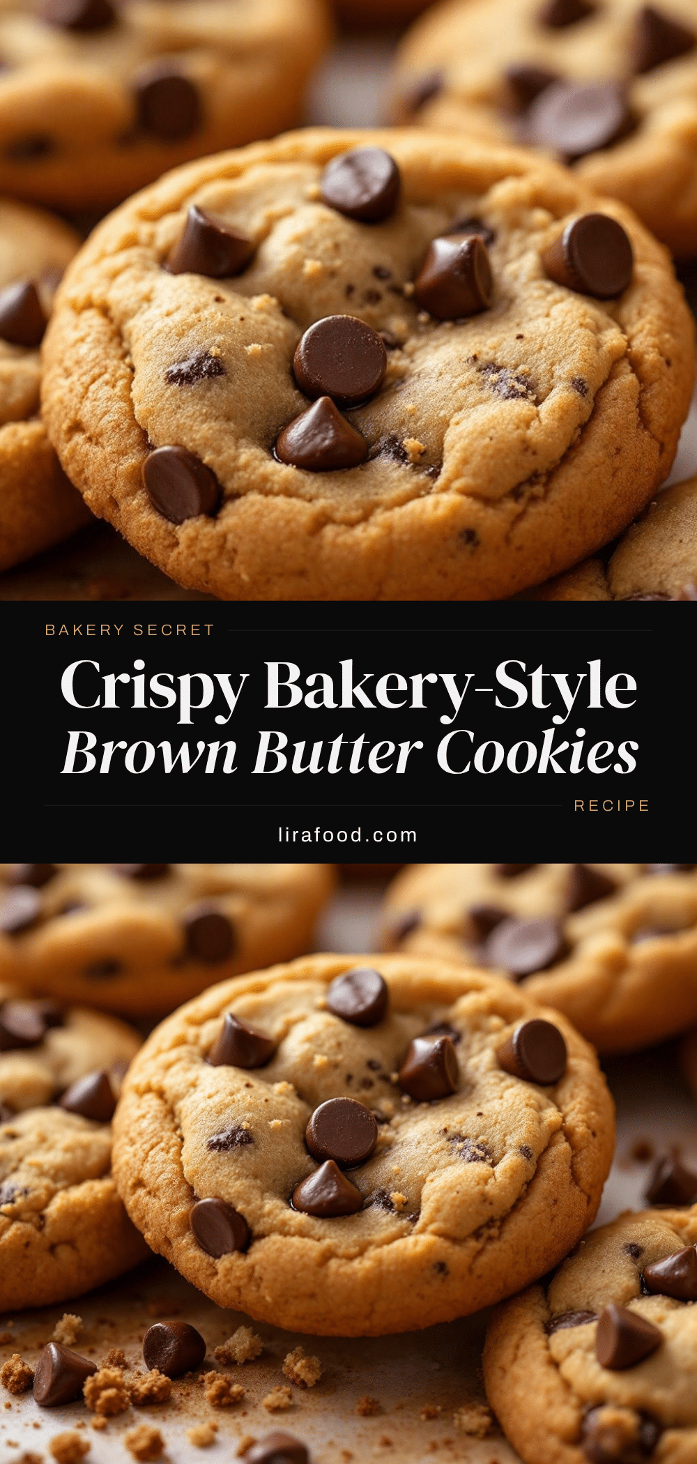 Crispy Bakery-Style Brown Butter Chocolate Chip Cookies recipe
