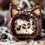 crispy black cat oreo truffle pops - featured image