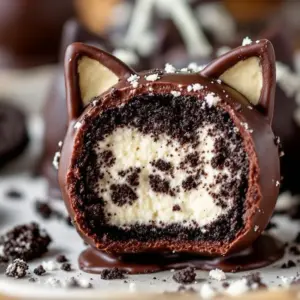 crispy black cat oreo truffle pops - featured image
