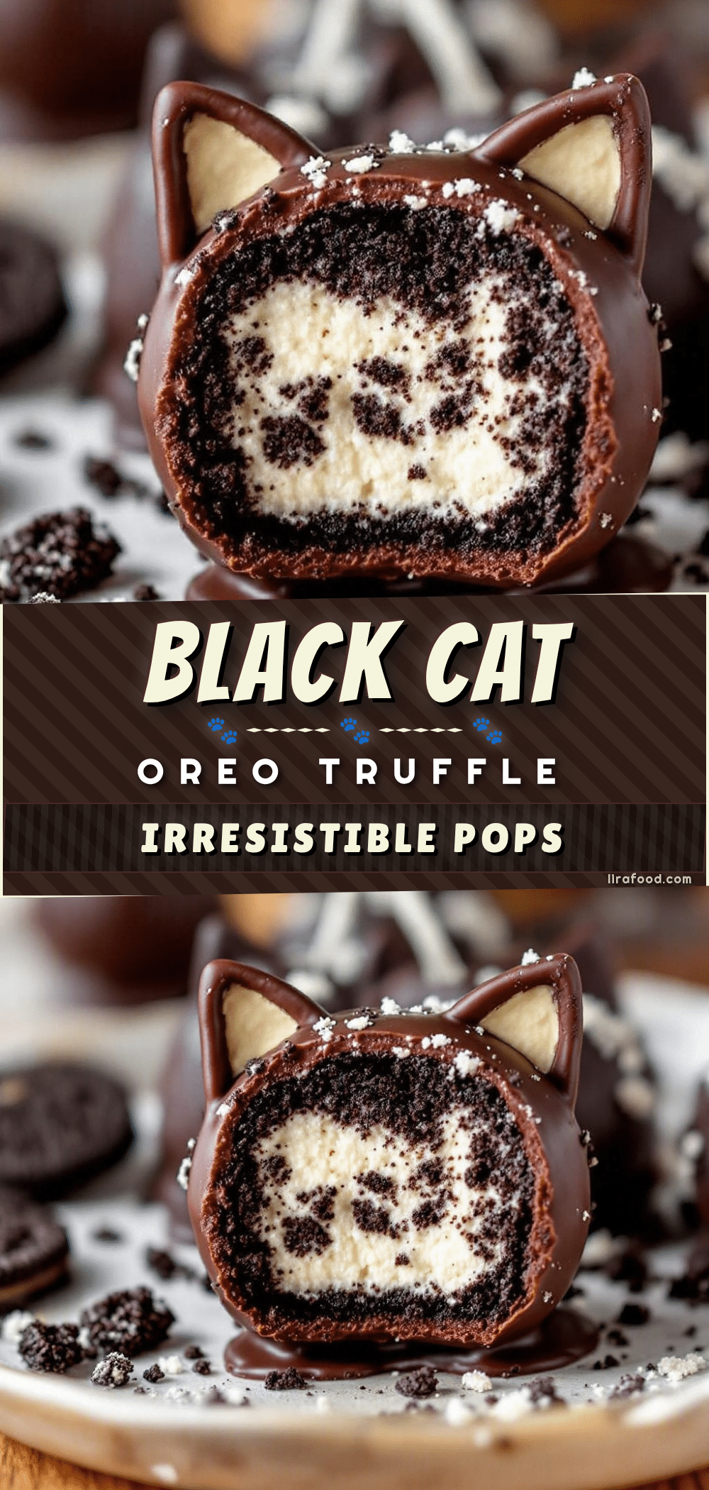 crispy black cat oreo truffle pops recipe