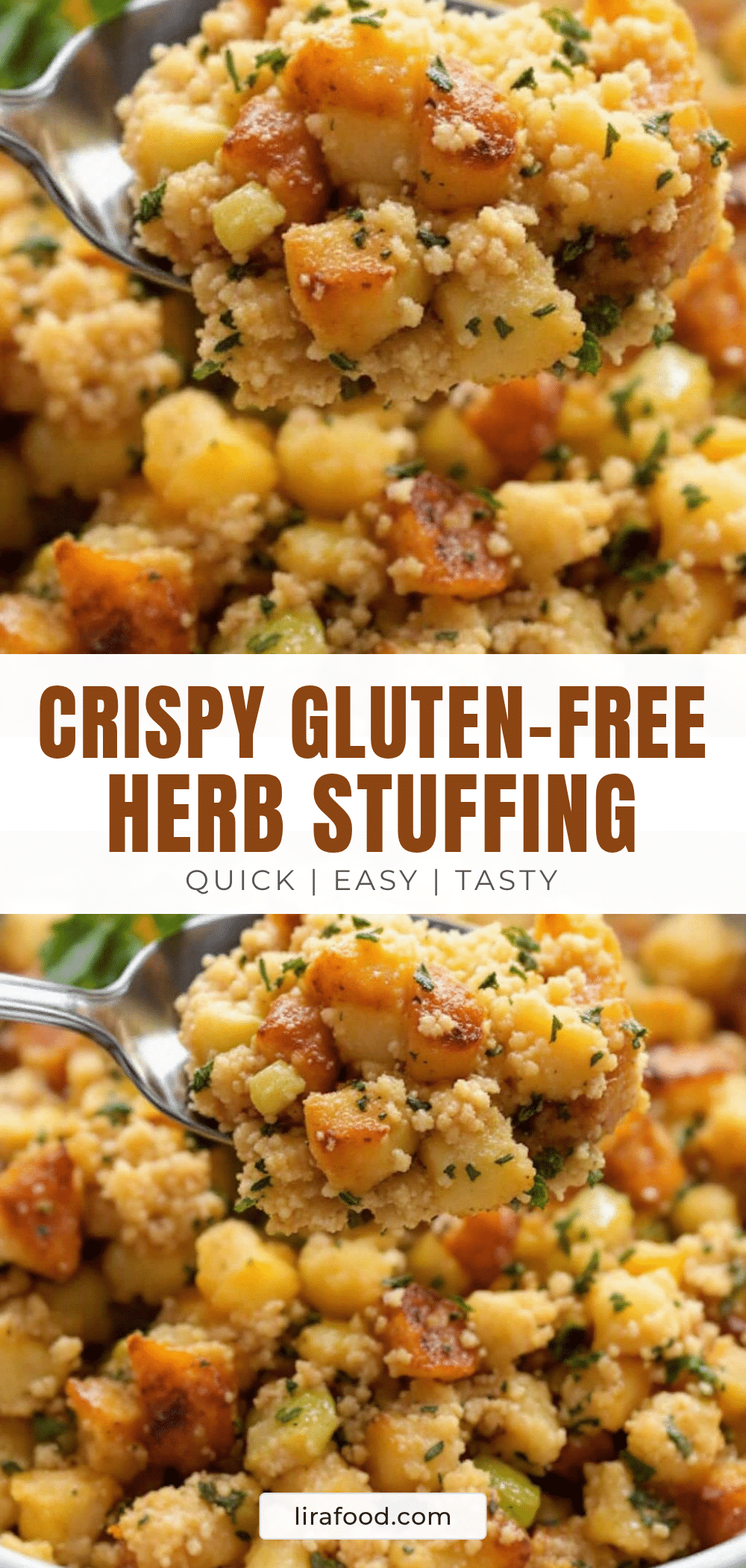 crispy gluten-free herb stuffing with celery recipe