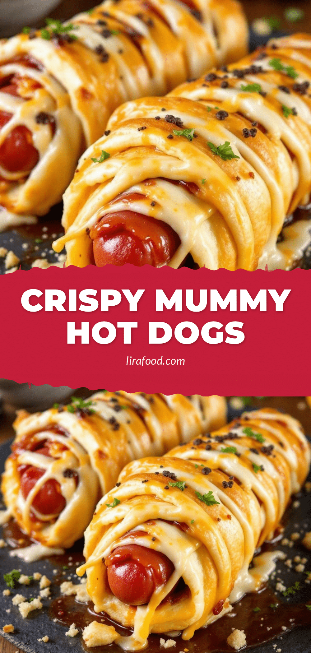 Crispy Mummy Hot Dogs recipe