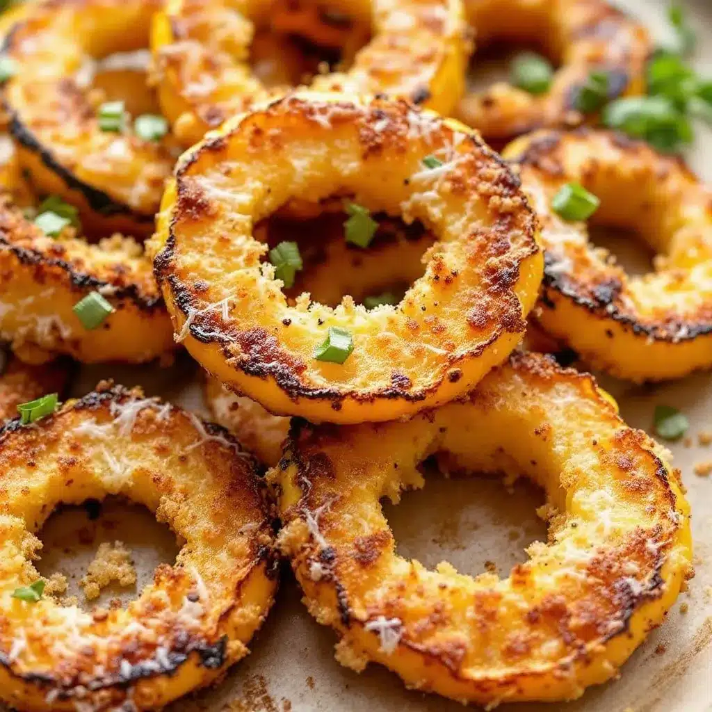 crispy parmesan delicata squash rings preparation steps