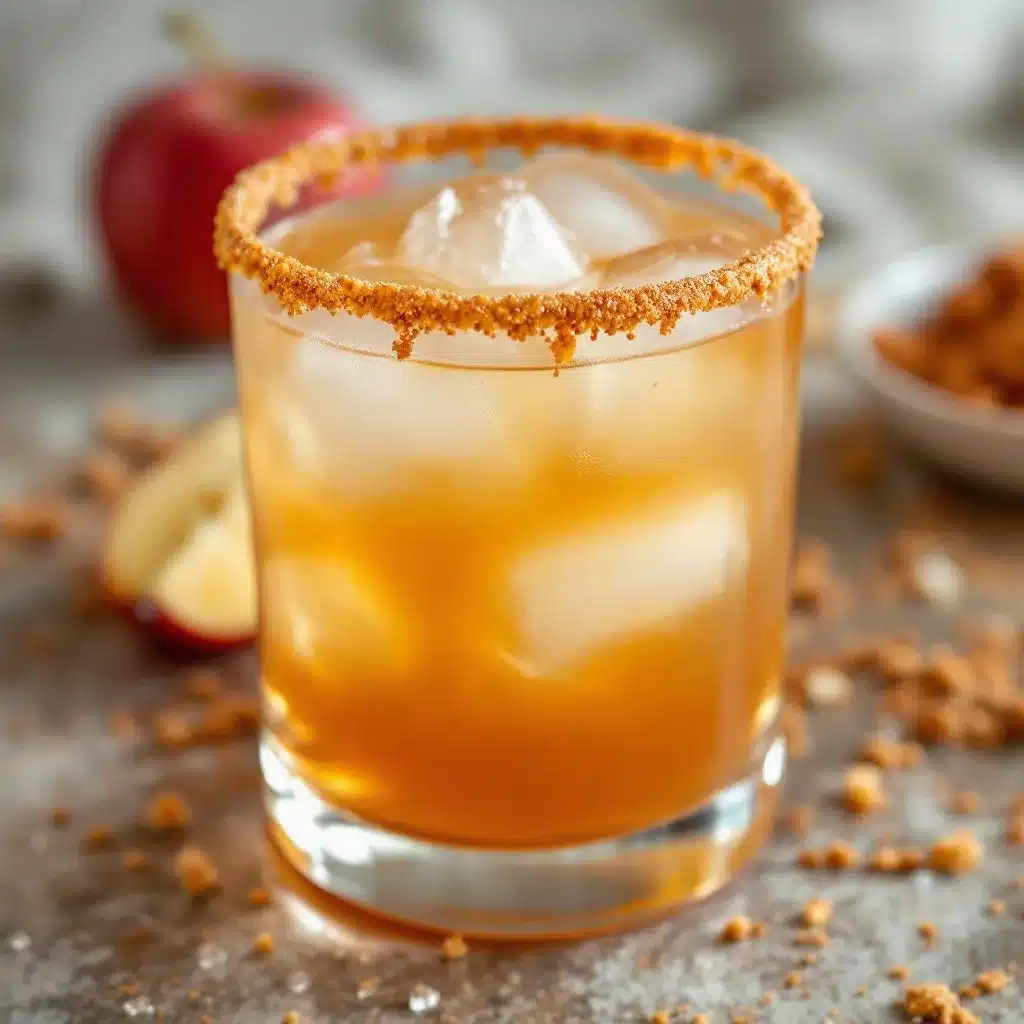 Crispy Poison Apple Vodka Cocktail preparation steps