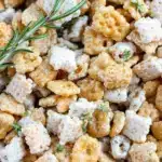 crispy ranch rosemary chex mix - featured image