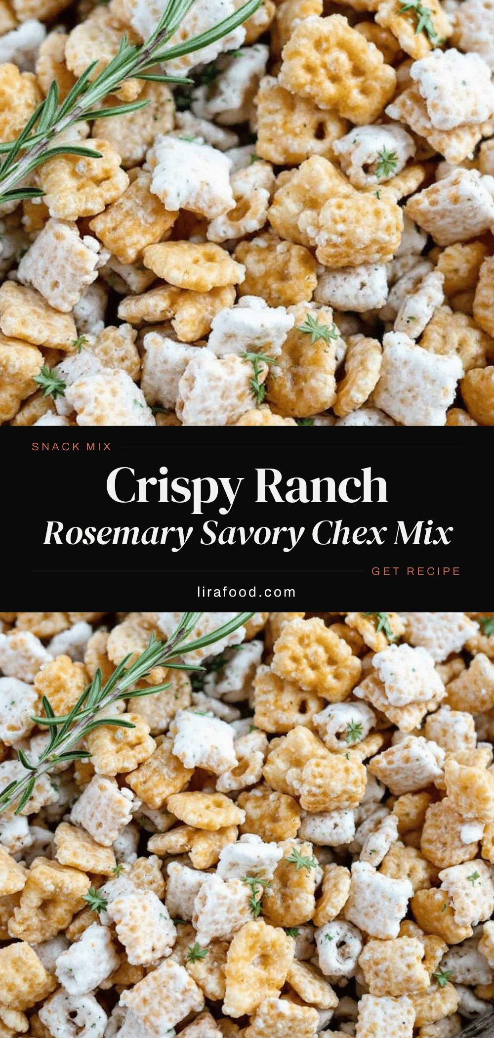 crispy ranch rosemary chex mix recipe