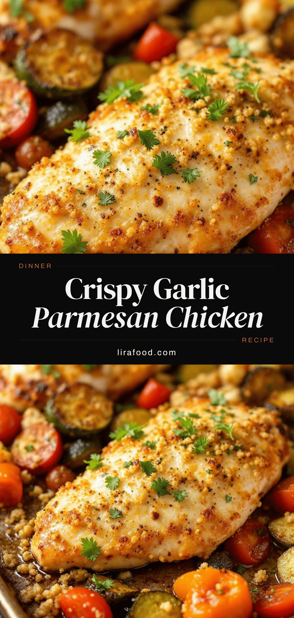 Crispy Sheet Pan Garlic Parmesan Chicken recipe
