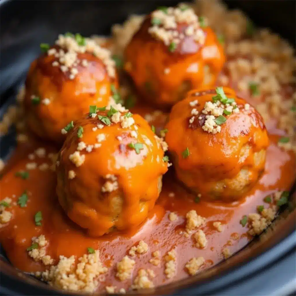 crockpot buffalo chicken meatballs preparation steps