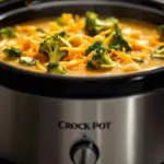 crockpot cheddar broccoli soup - featured image