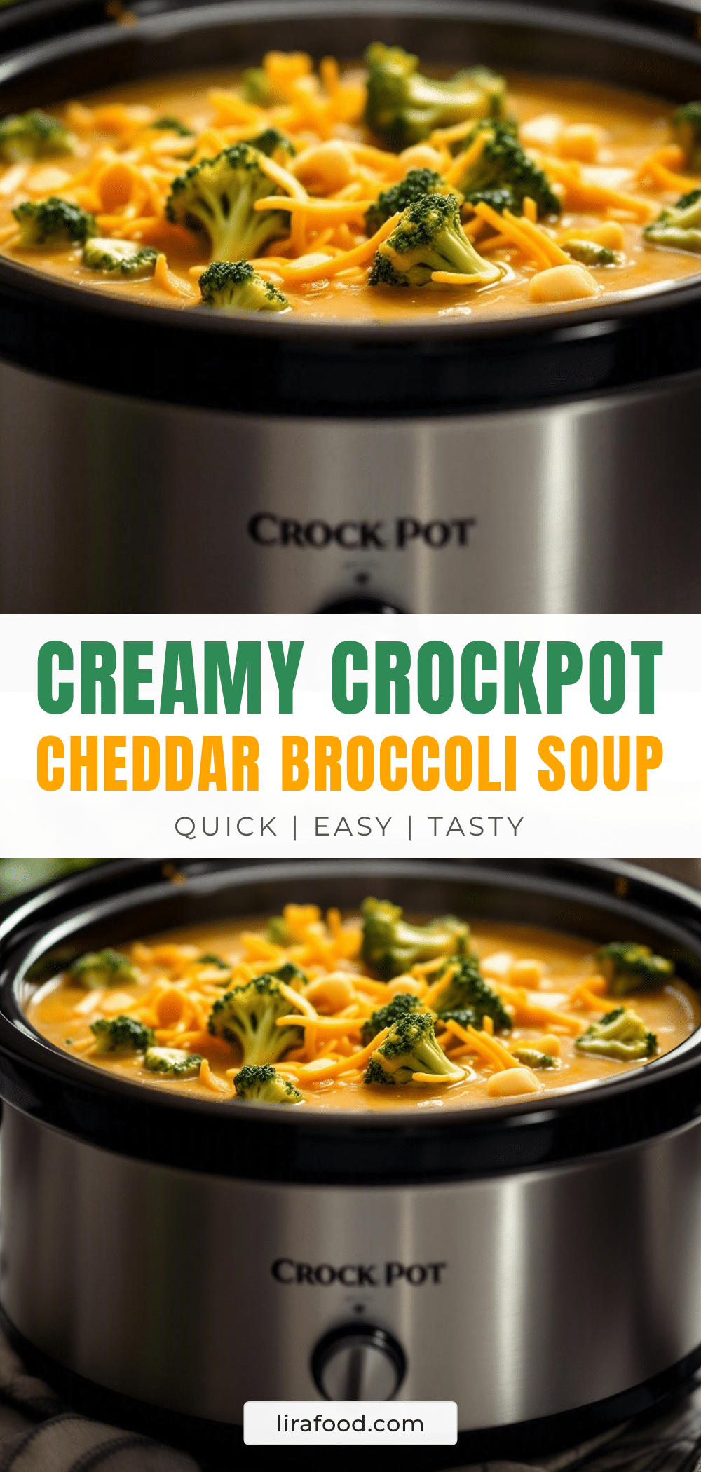 crockpot cheddar broccoli soup recipe