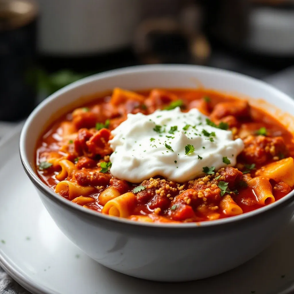 crockpot lasagna soup preparation steps
