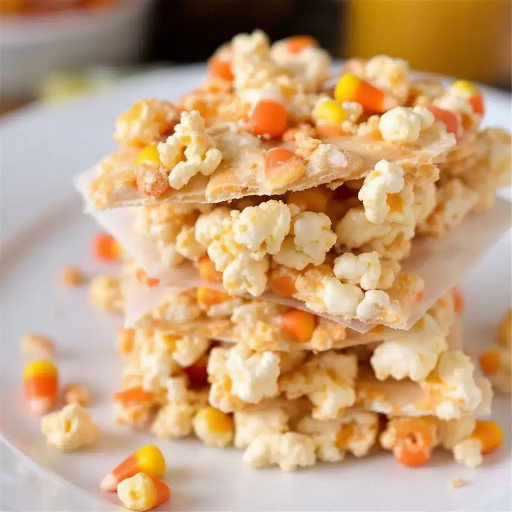 easy candy corn popcorn bark preparation steps