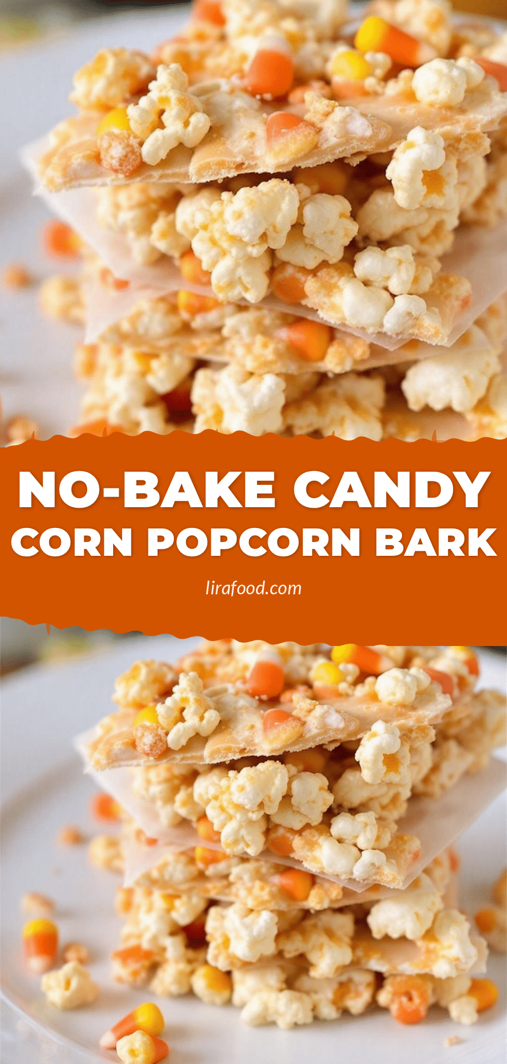 easy candy corn popcorn bark recipe
