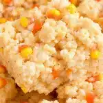 Easy Candy Corn Rice Krispie Treats - featured image