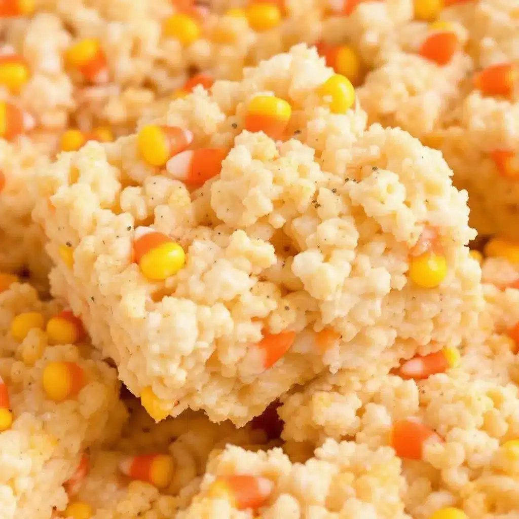 Easy Candy Corn Rice Krispie Treats preparation steps