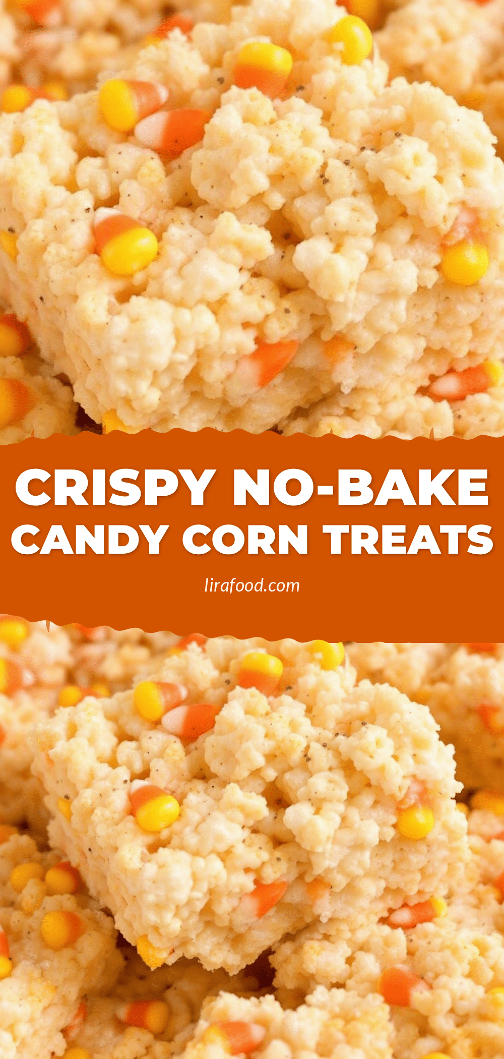 Easy Candy Corn Rice Krispie Treats recipe