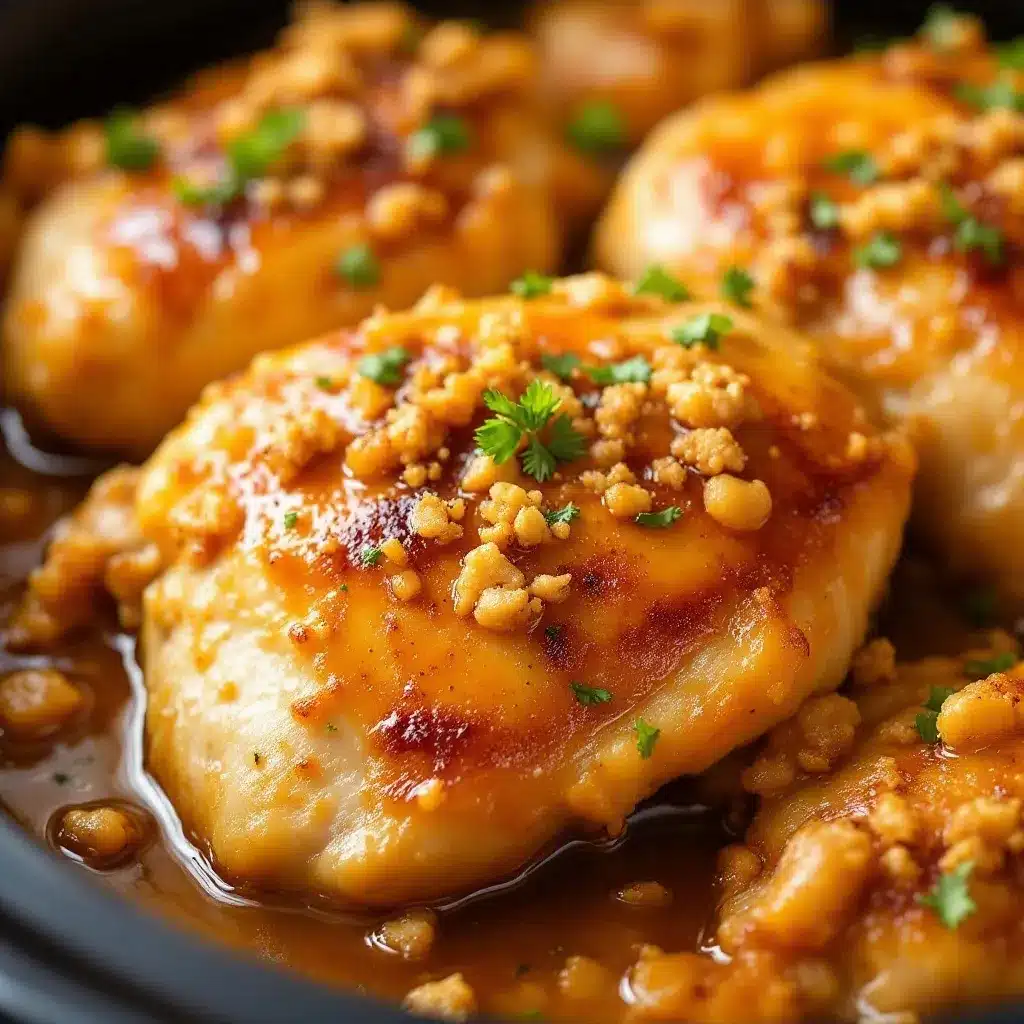 Easy Crockpot Honey Garlic Chicken Thighs preparation steps