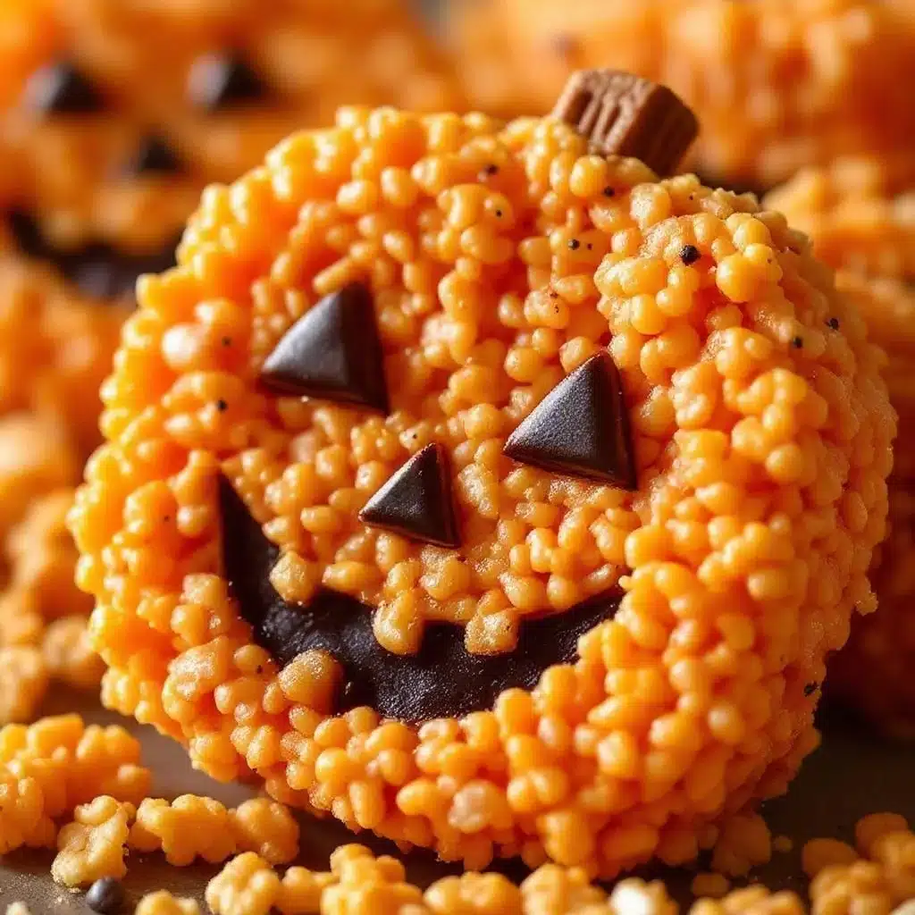 Easy Halloween Rice Krispie Jack-O-Lantern Treats - featured image