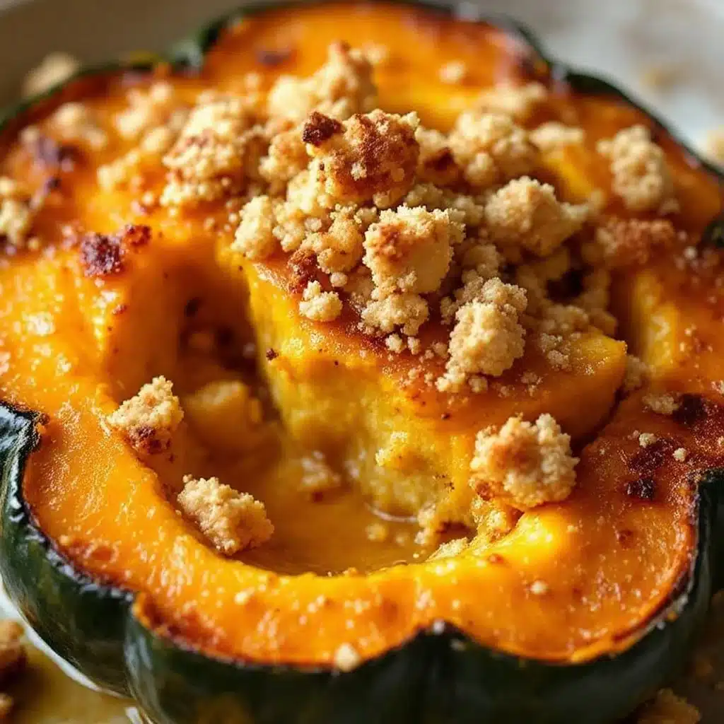 easy maple brown butter roasted acorn squash - featured image