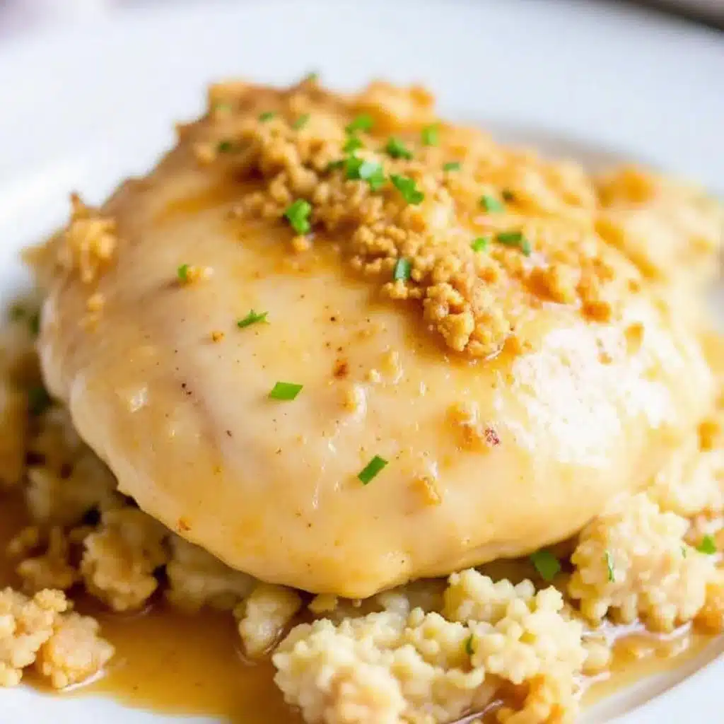 easy one-pan garlic butter crockpot chicken thighs - featured image