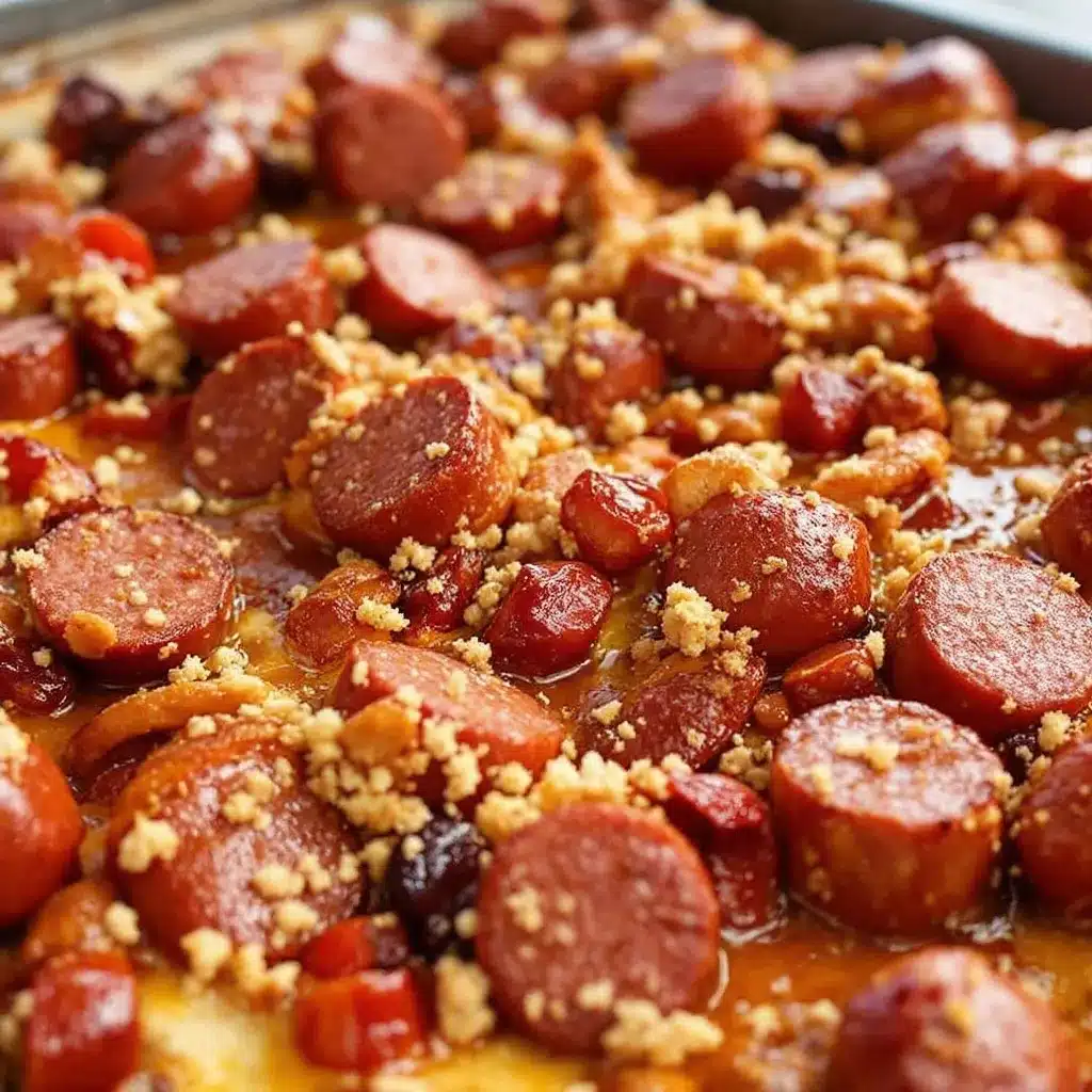 Easy Sheet-Pan Oktoberfest Sausage and Pretzel Bake preparation steps