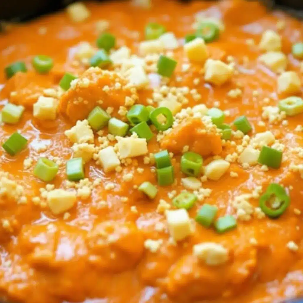 easy slow cooker buffalo chicken dip - featured image