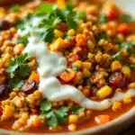 ground turkey taco soup - featured image