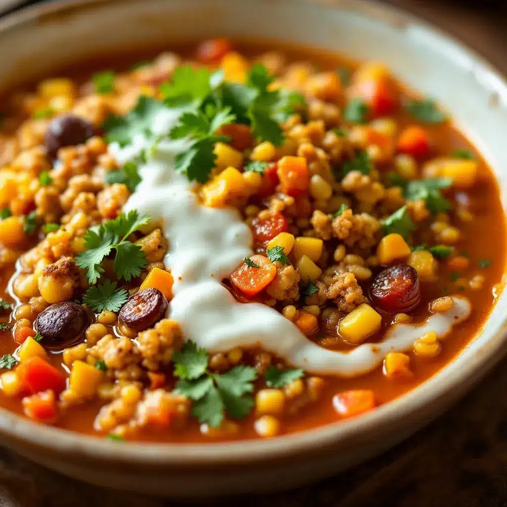 ground turkey taco soup preparation steps