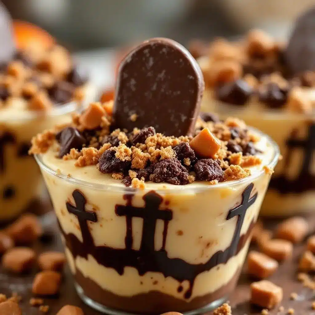Halloween graveyard pudding cups - featured image