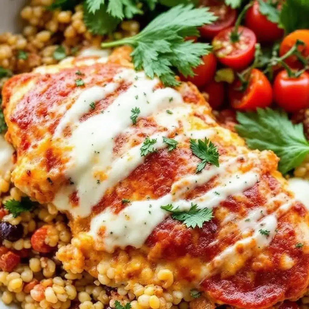 healthy baked chicken parmesan - featured image