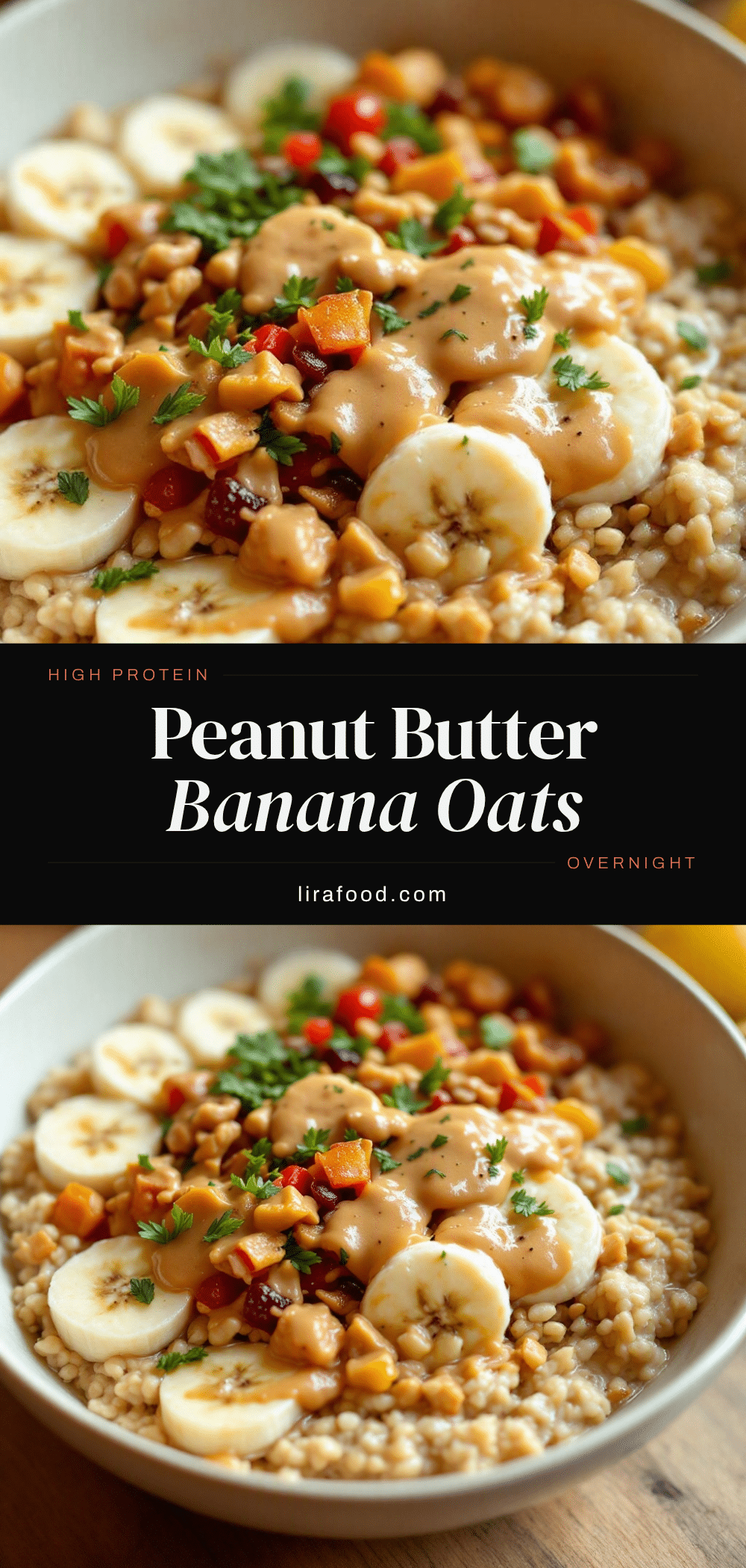high-protein peanut butter banana overnight oats recipe